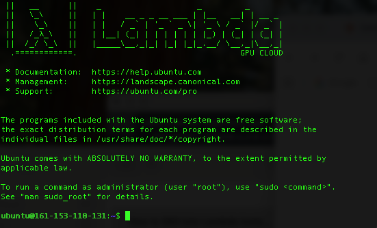 SSH into Lambda Compute Instance